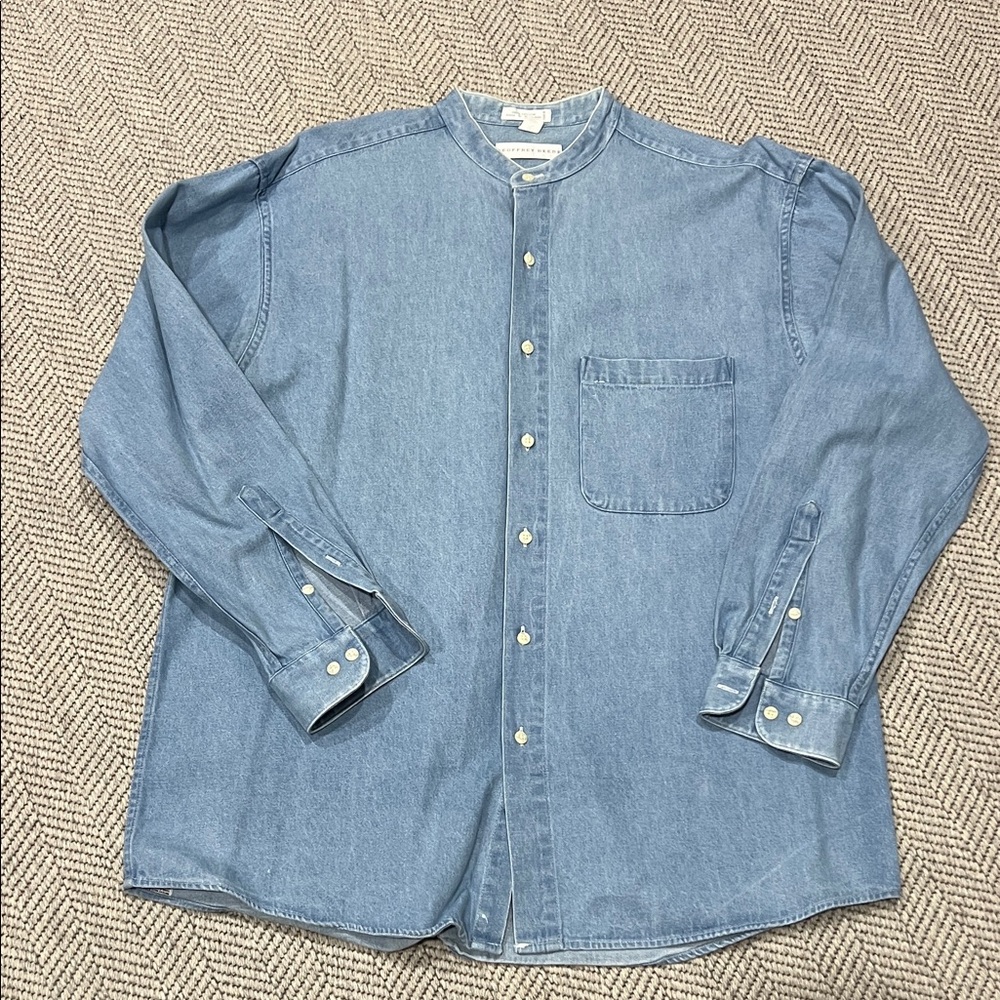 Geoffrey Beene Blue Cotton Shirt